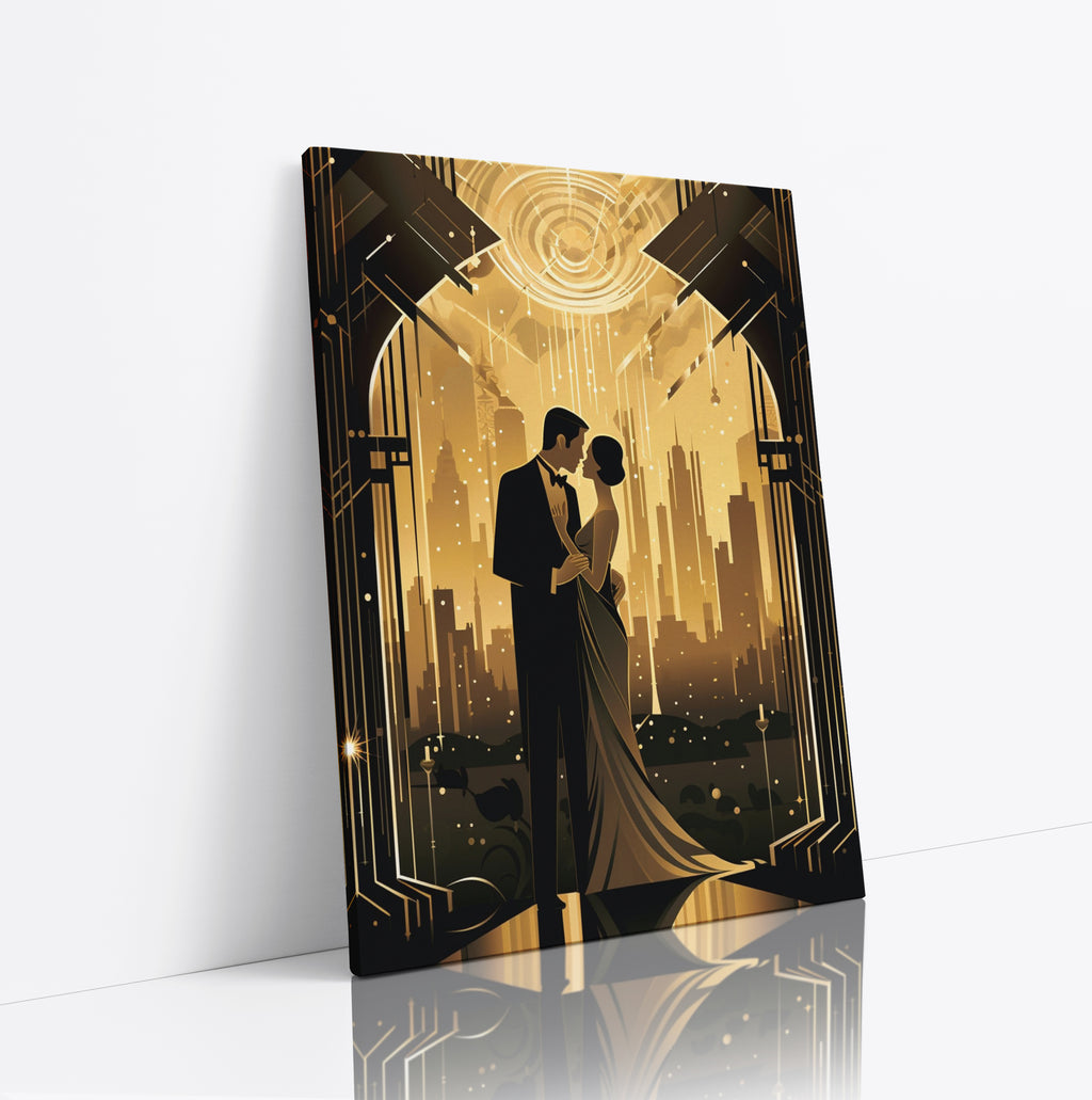Art Deco Couple 55 Canvas Print: 1920s Style Home Décor Wall Art