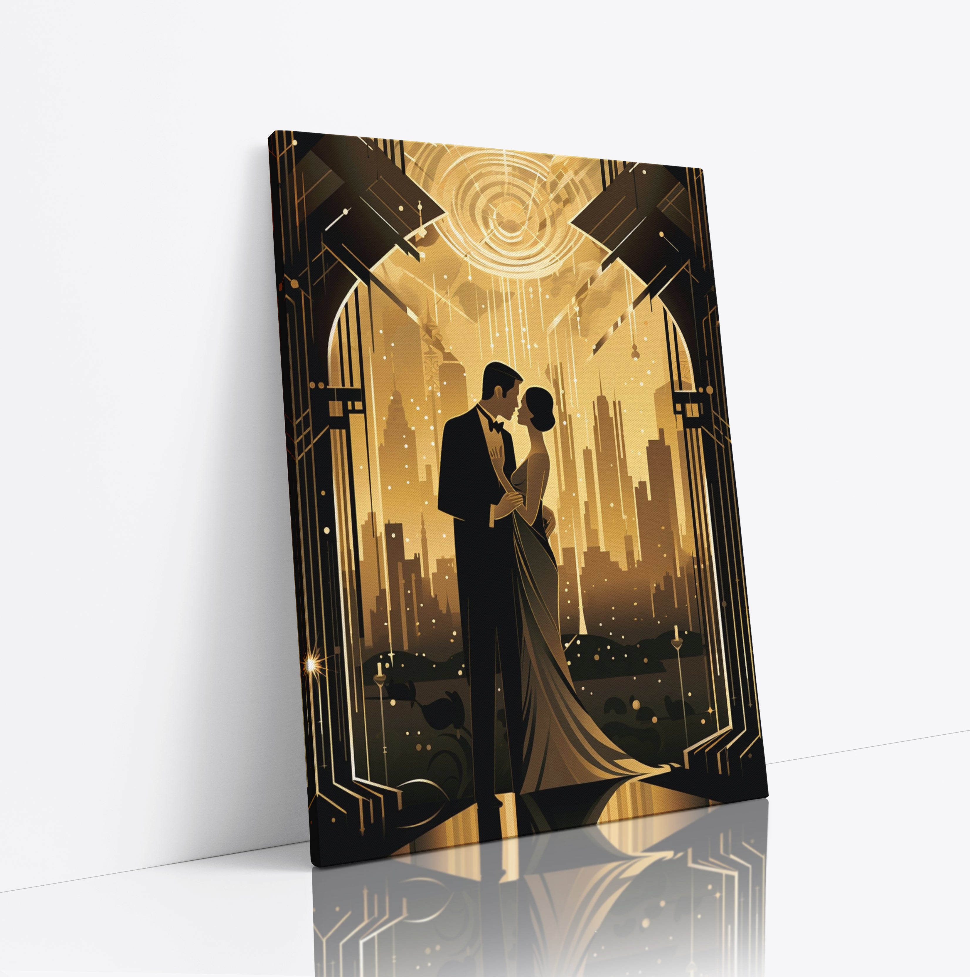 Art Deco Couple 55 Canvas Print: 1920s Style Home Décor Wall Art
