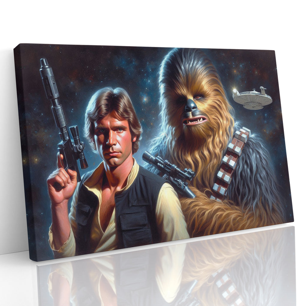 Star Wars Inspired Han Solo and Chewbacca Wall Art