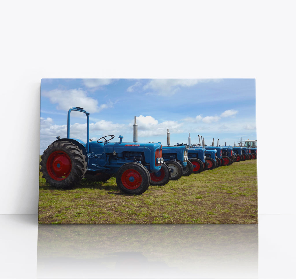 Old Fords Vintage Classic Tractors Wall Art Canvas Print