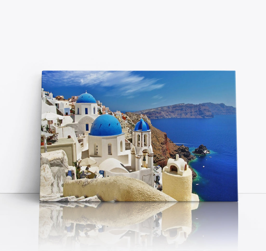 Santorini Greek Island Landscape Wall Art Canvas Print