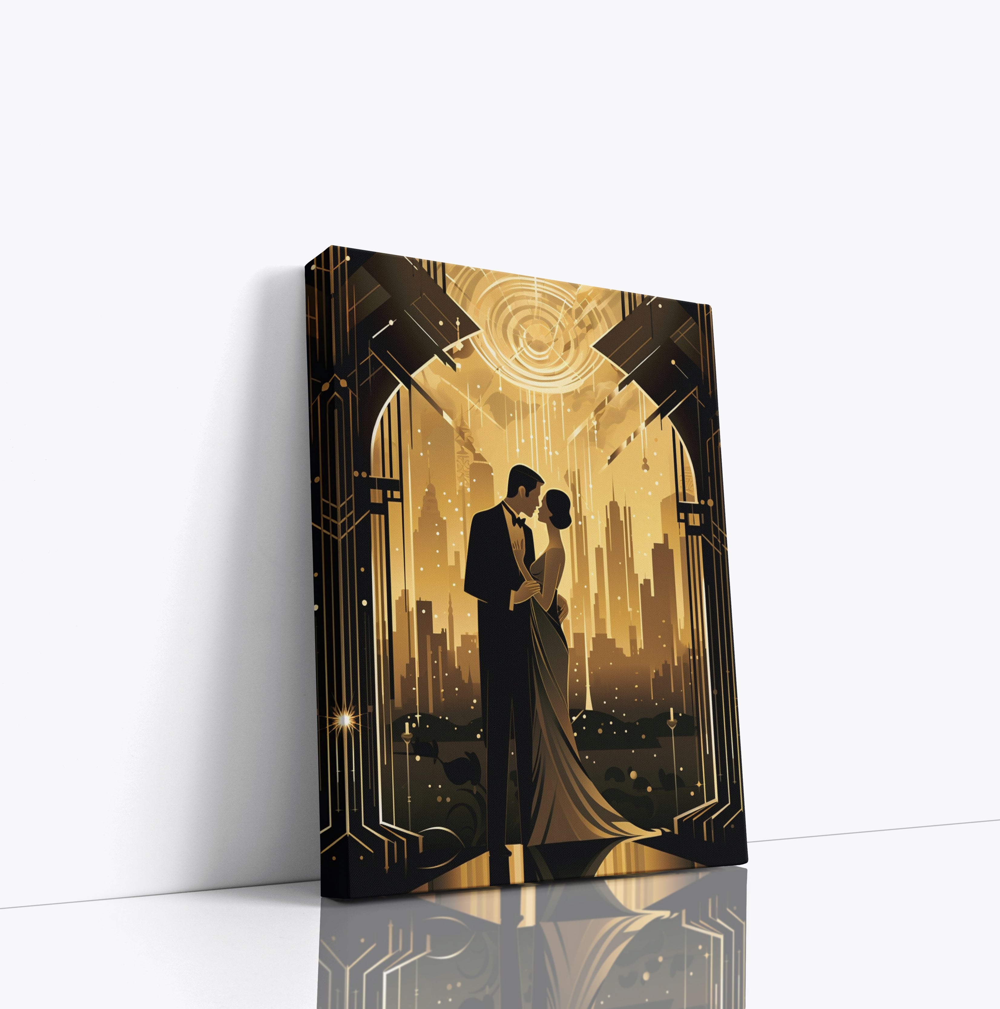 Art Deco Couple 55 Canvas Print: 1920s Style Home Décor Wall Art