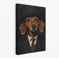 Dachshund In A Suit Canvas Wall Art Print Framed Home Decor Picture
