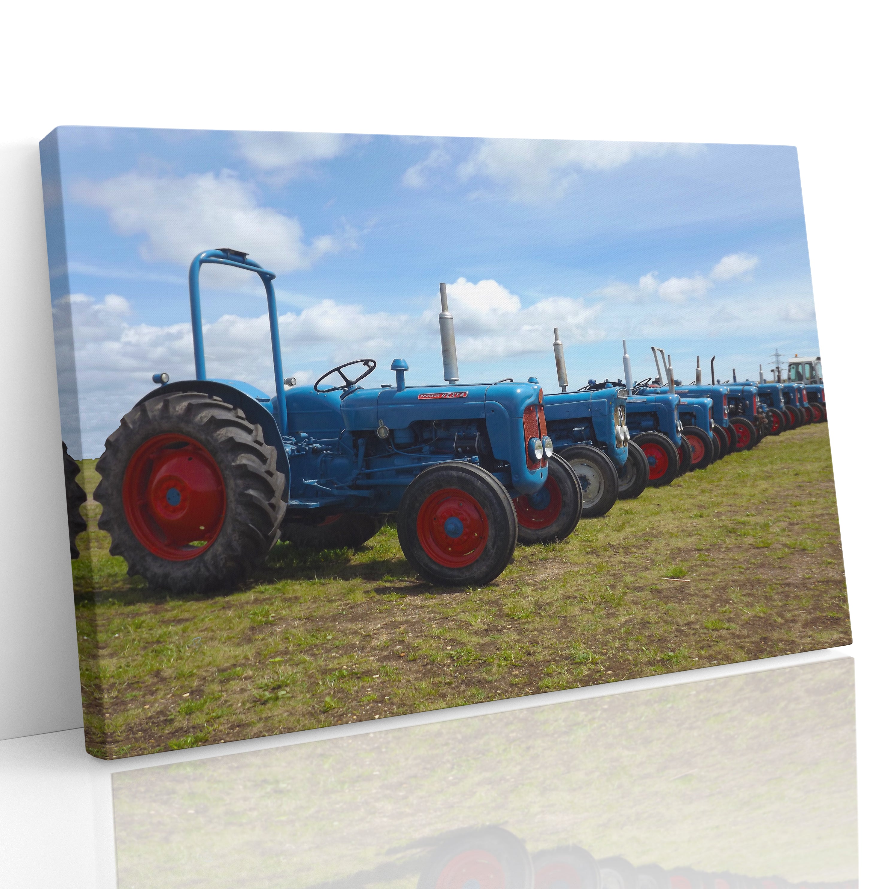 Old Fords Vintage Classic Tractors Wall Art Canvas Print
