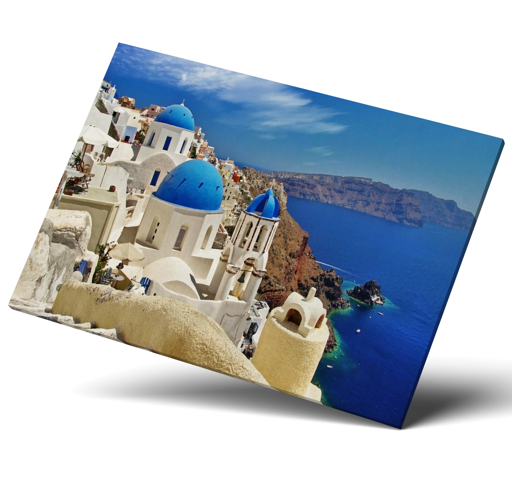 Santorini Greek Island Landscape Wall Art Canvas Print