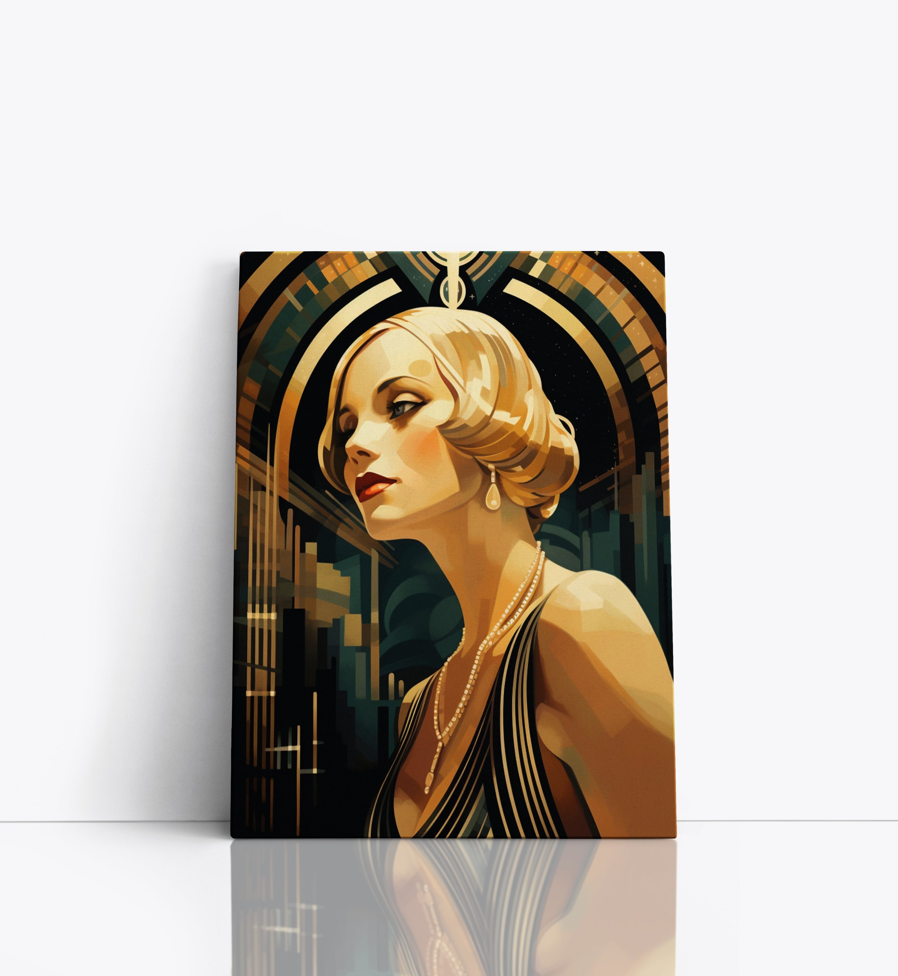Art Deco Lady 42 Canvas Print: 1920s Style Home Decor Wall Art