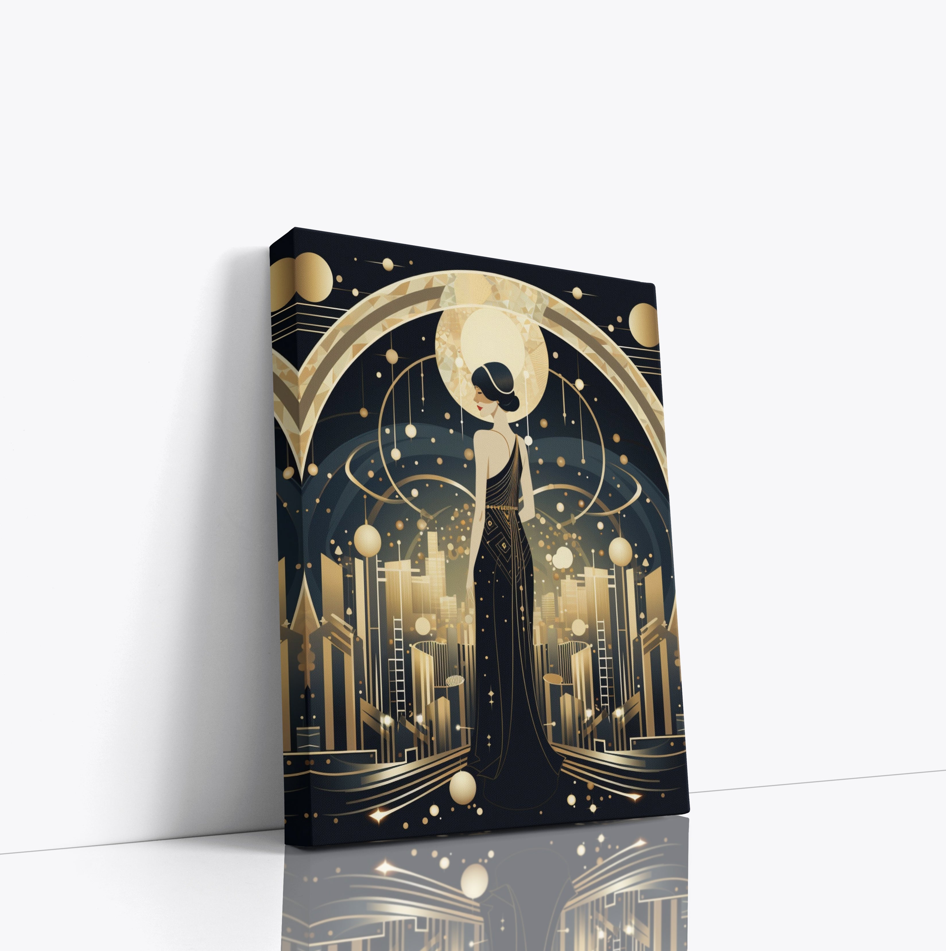 Art Deco Lady 1920's Gatsby Style Canvas Print Wall Art