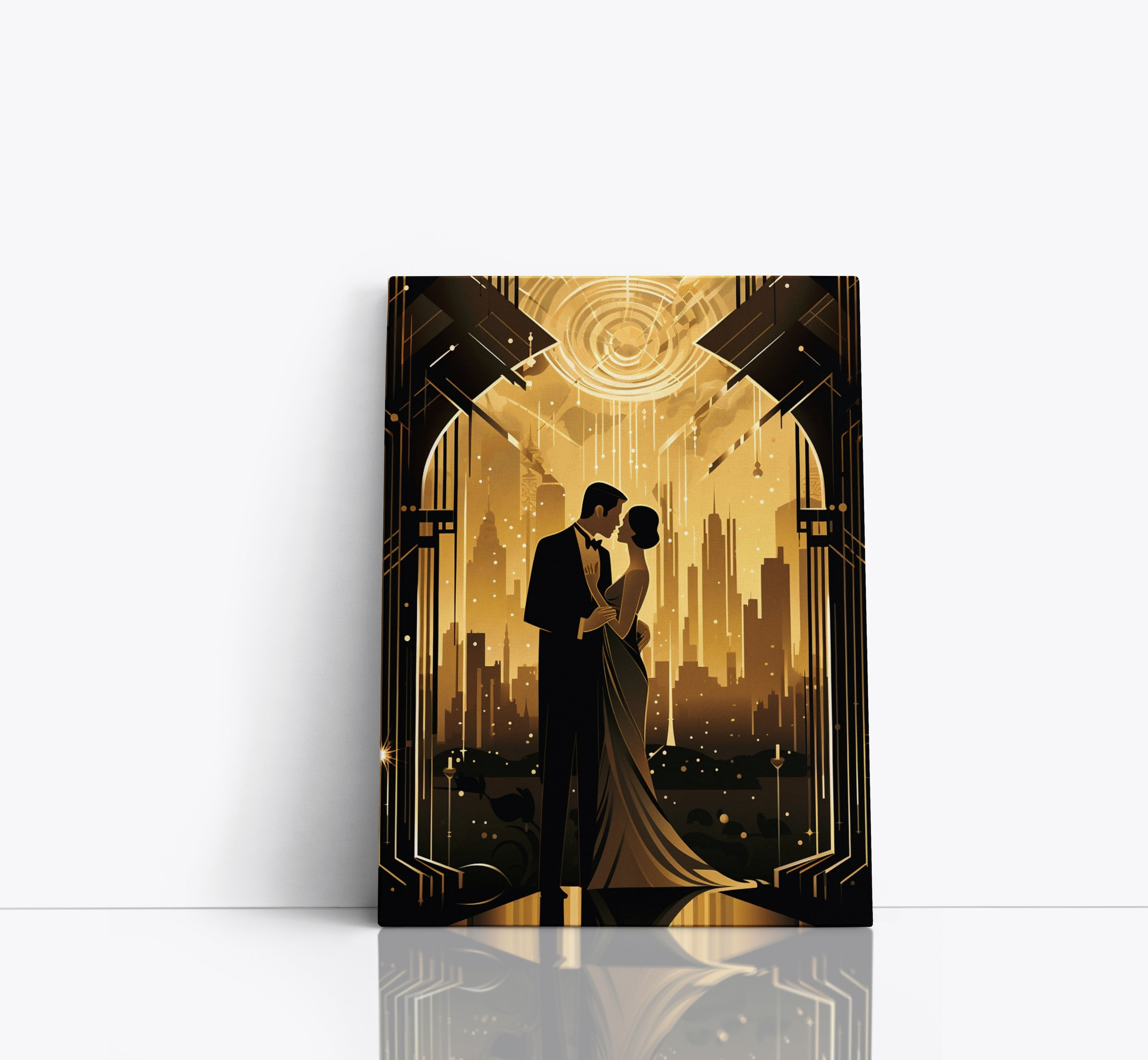 Art Deco Couple 55 Canvas Print: 1920s Style Home Décor Wall Art