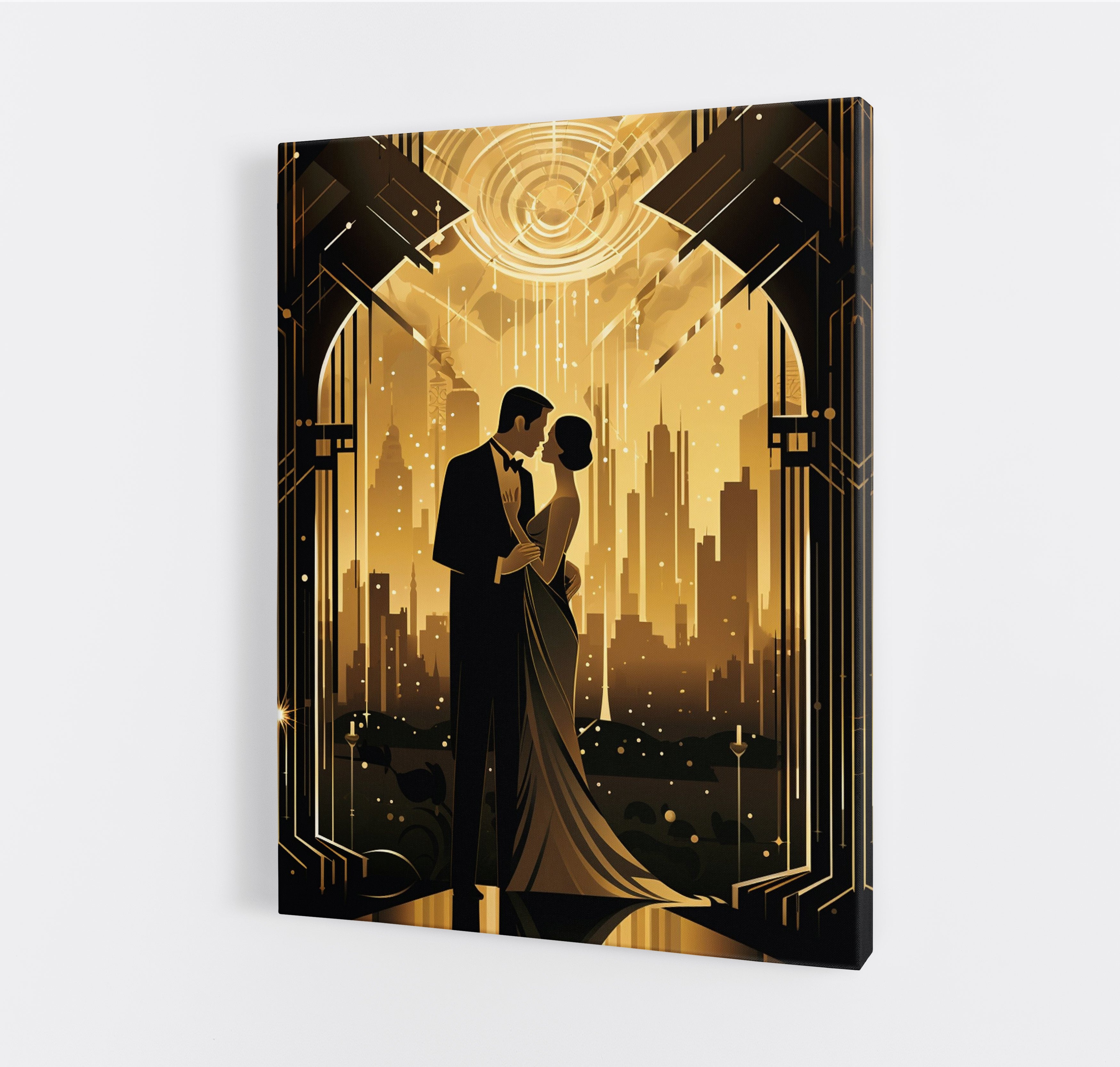 Art Deco Couple 55 Canvas Print: 1920s Style Home Décor Wall Art