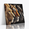 Lion, Tiger, Panther Faces Canvas Print: Big Cat Wall Art