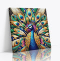 Beautiful Peacock Art Deco Square Wall Art Print