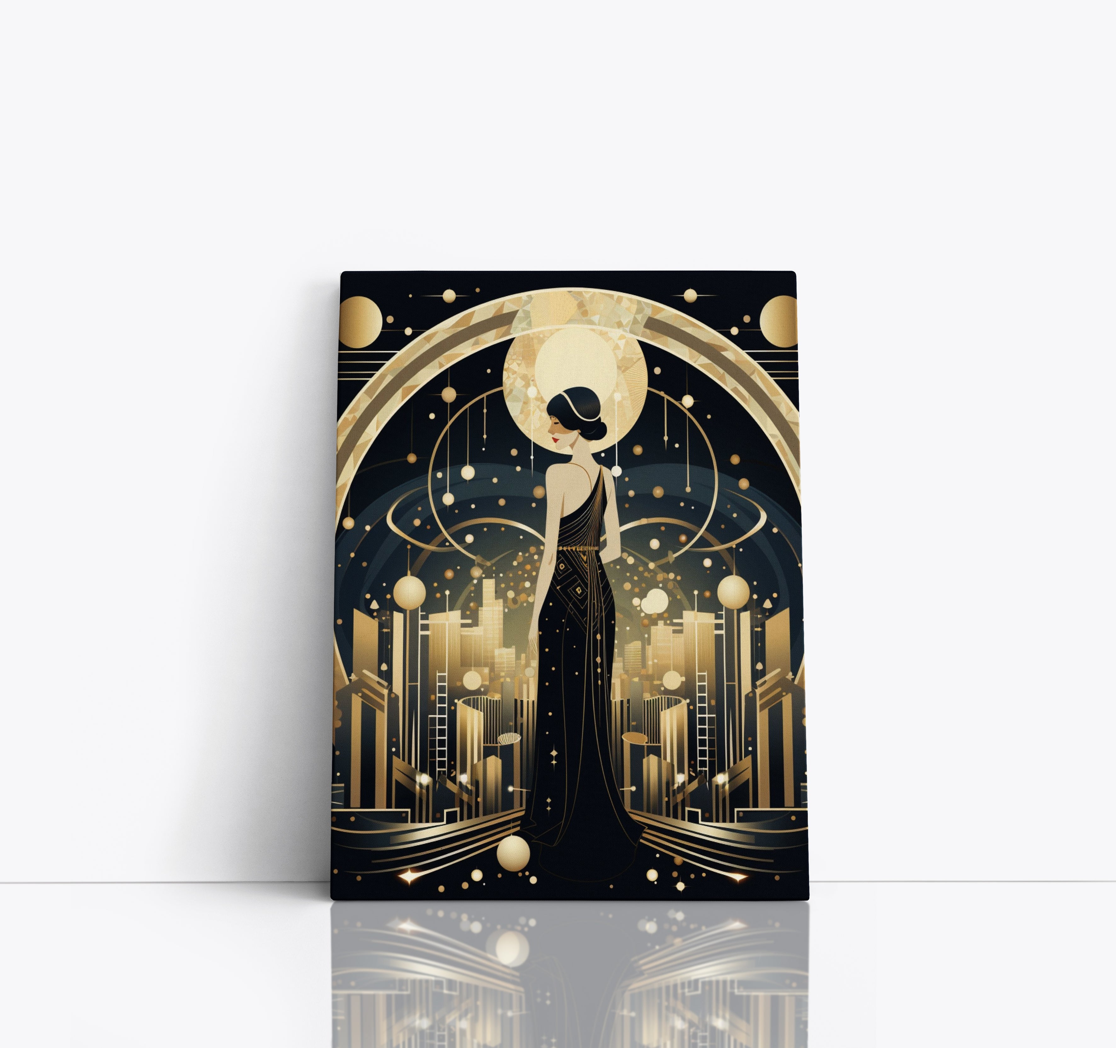 Art Deco Lady 1920's Gatsby Style Canvas Print Wall Art
