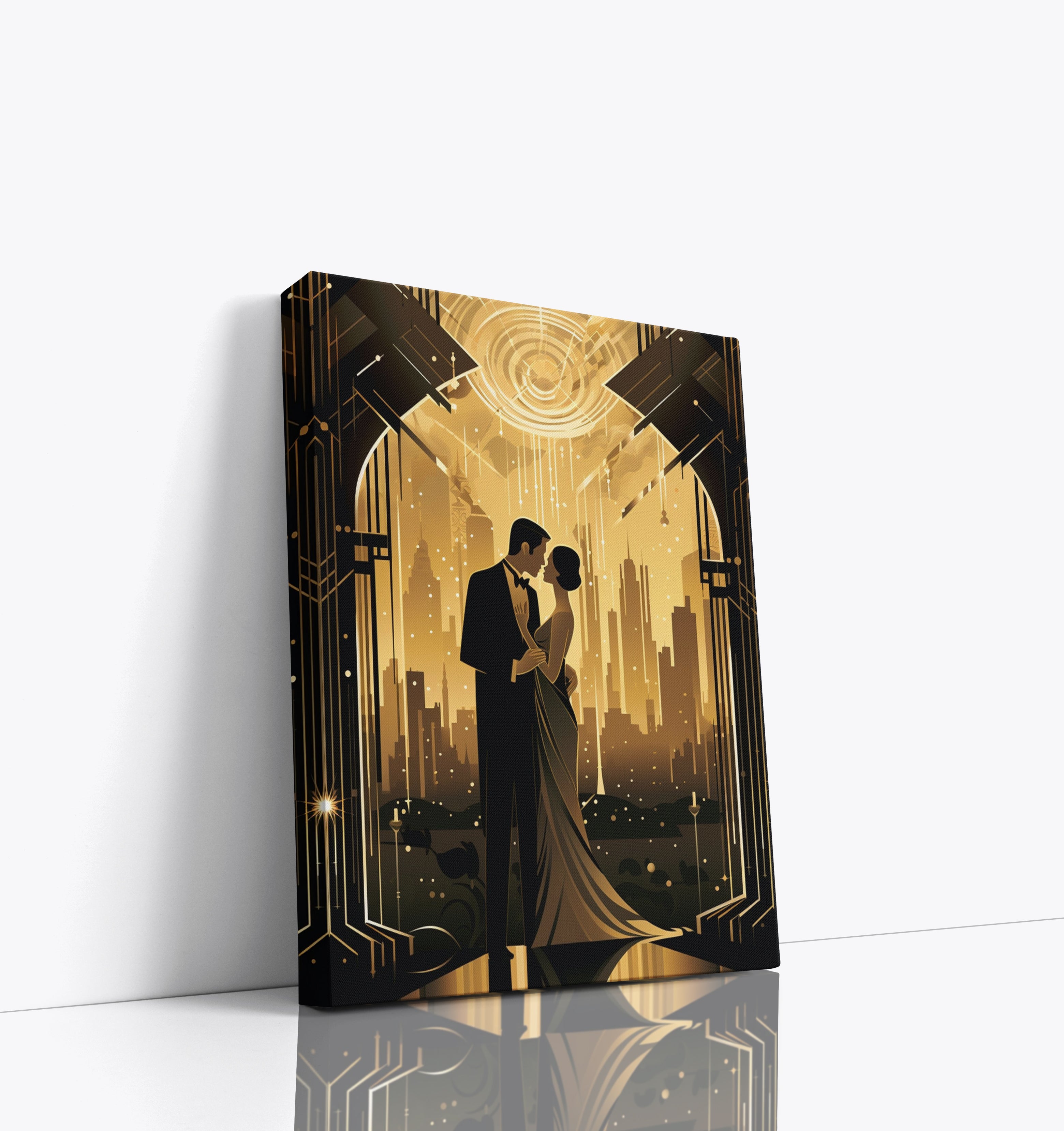 Art Deco Couple 55 Canvas Print: 1920s Style Home Décor Wall Art