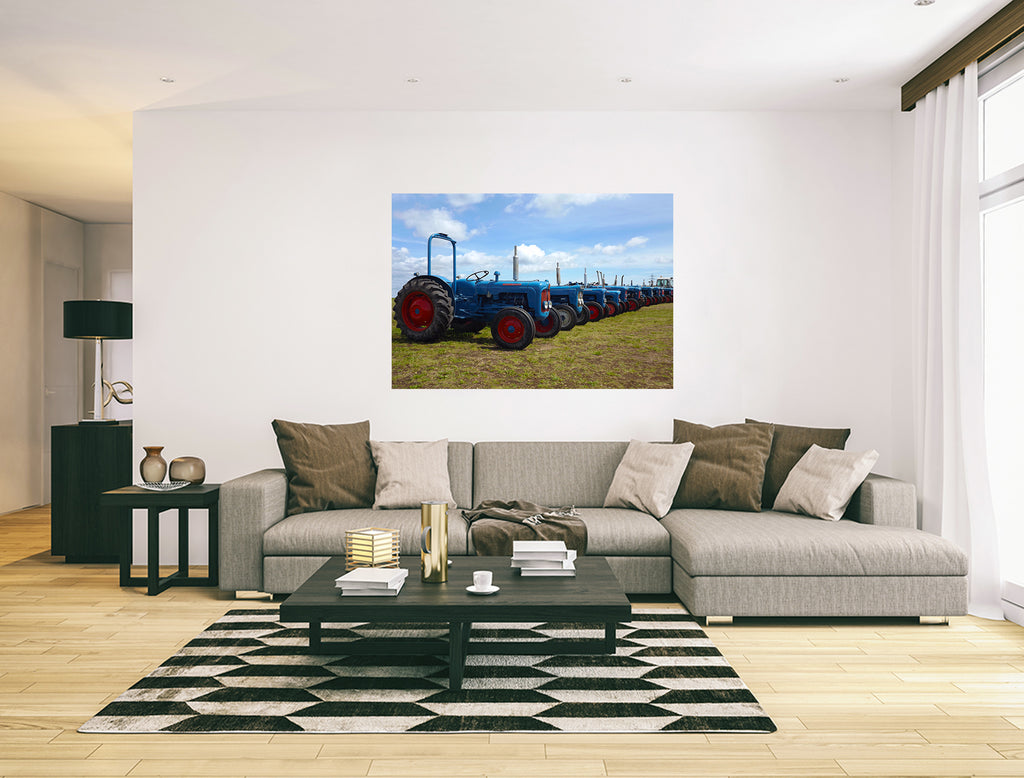 Old Fords Vintage Classic Tractors Wall Art Canvas Print