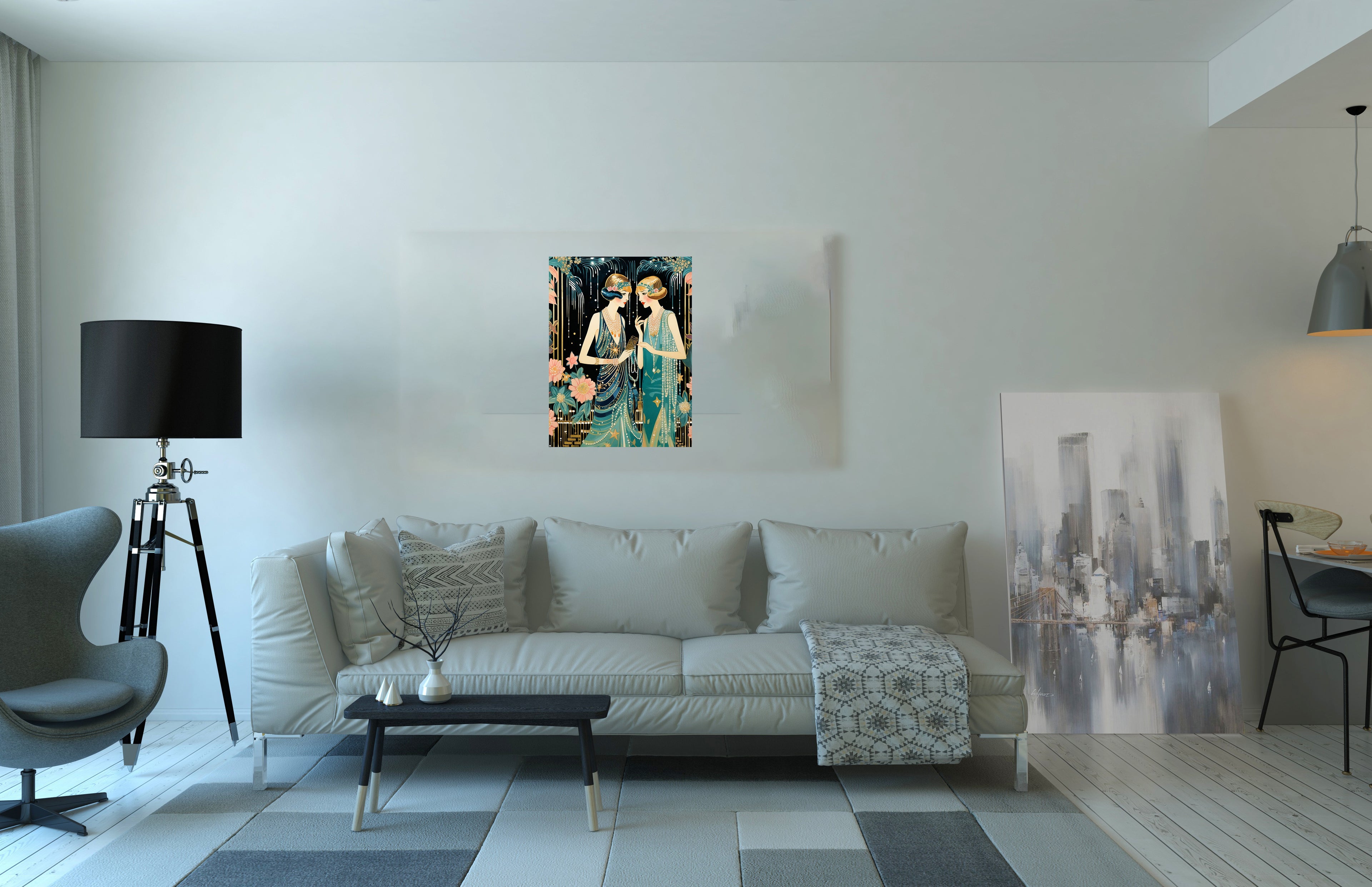 Art Deco Flapper 1920's Ladies Canvas Print Wall Art