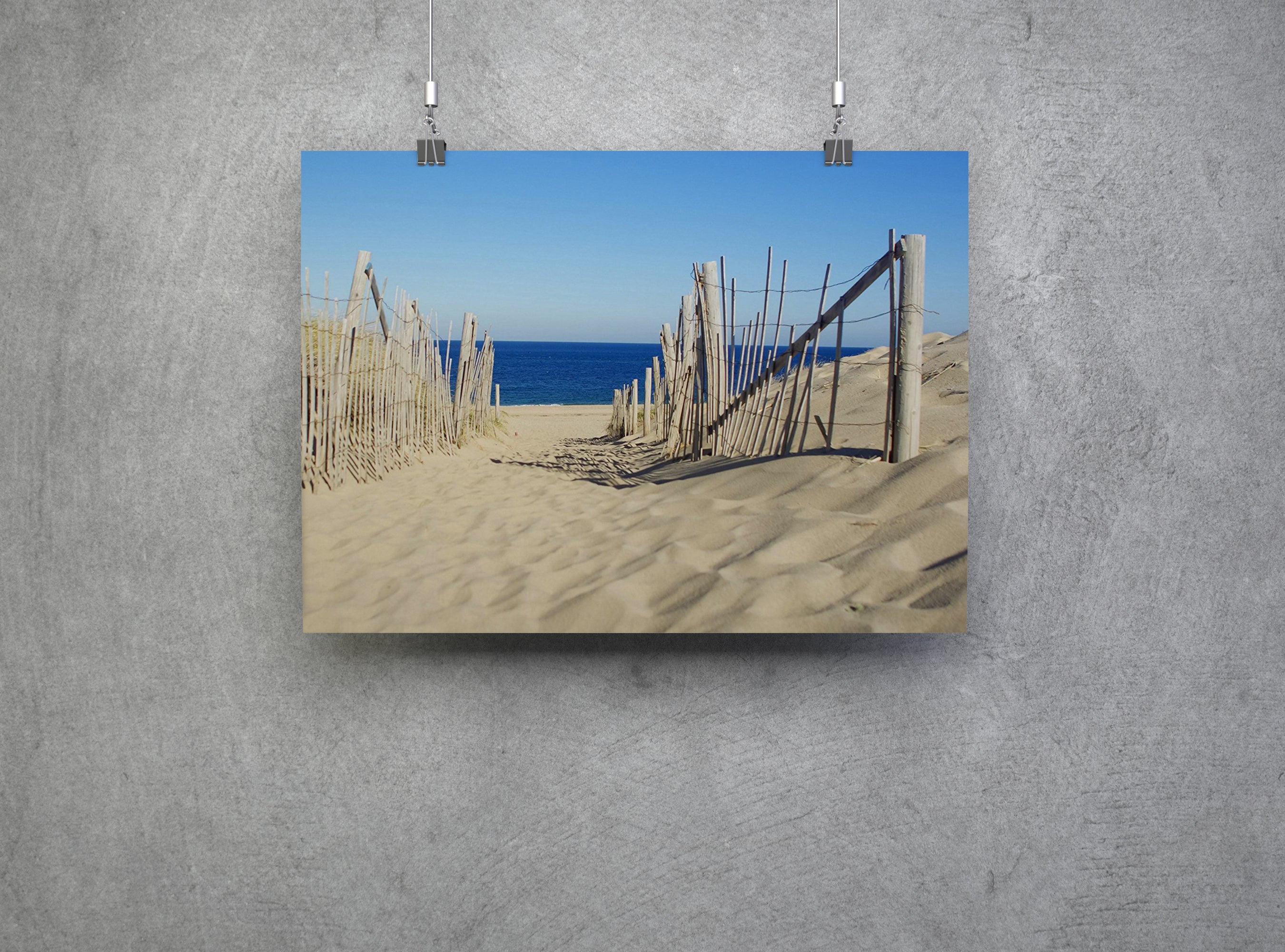 Seascape Beach Sand Dunes Landscape Wall Art