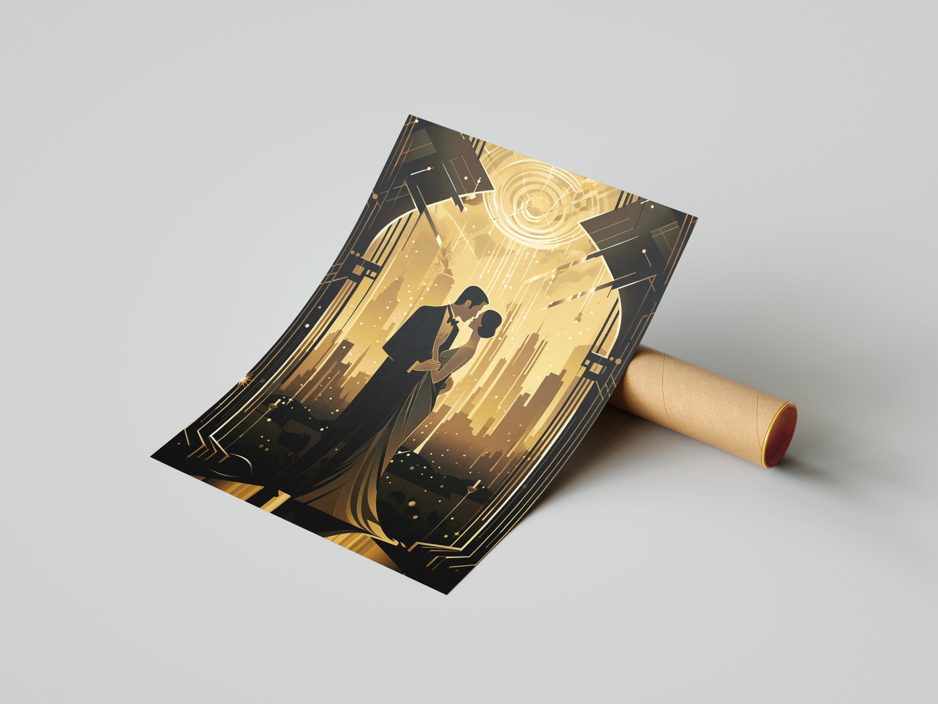 Art Deco Couple 55 Canvas Print: 1920s Style Home Décor Wall Art