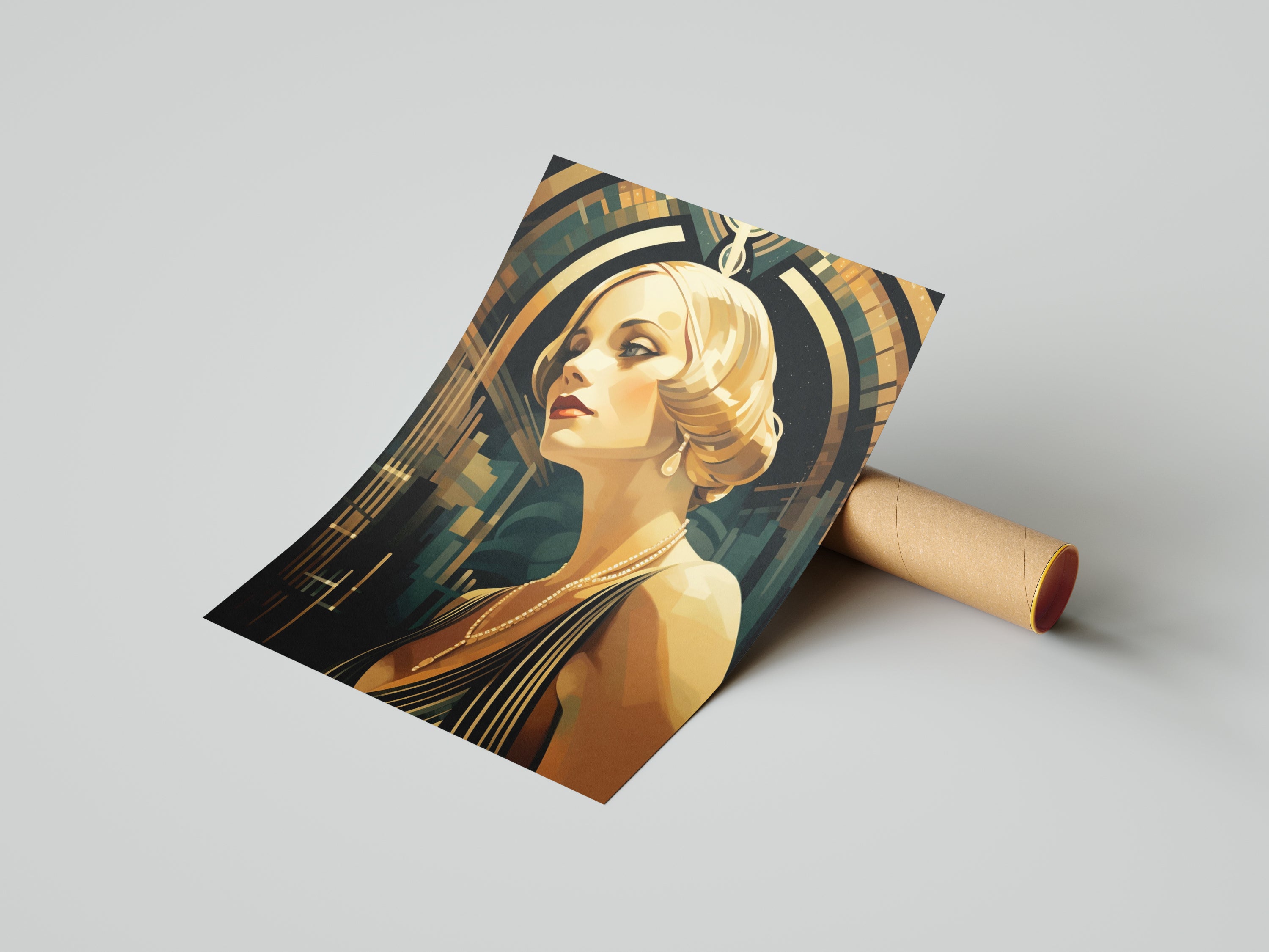 Art Deco Lady 42 Canvas Print: 1920s Style Home Decor Wall Art