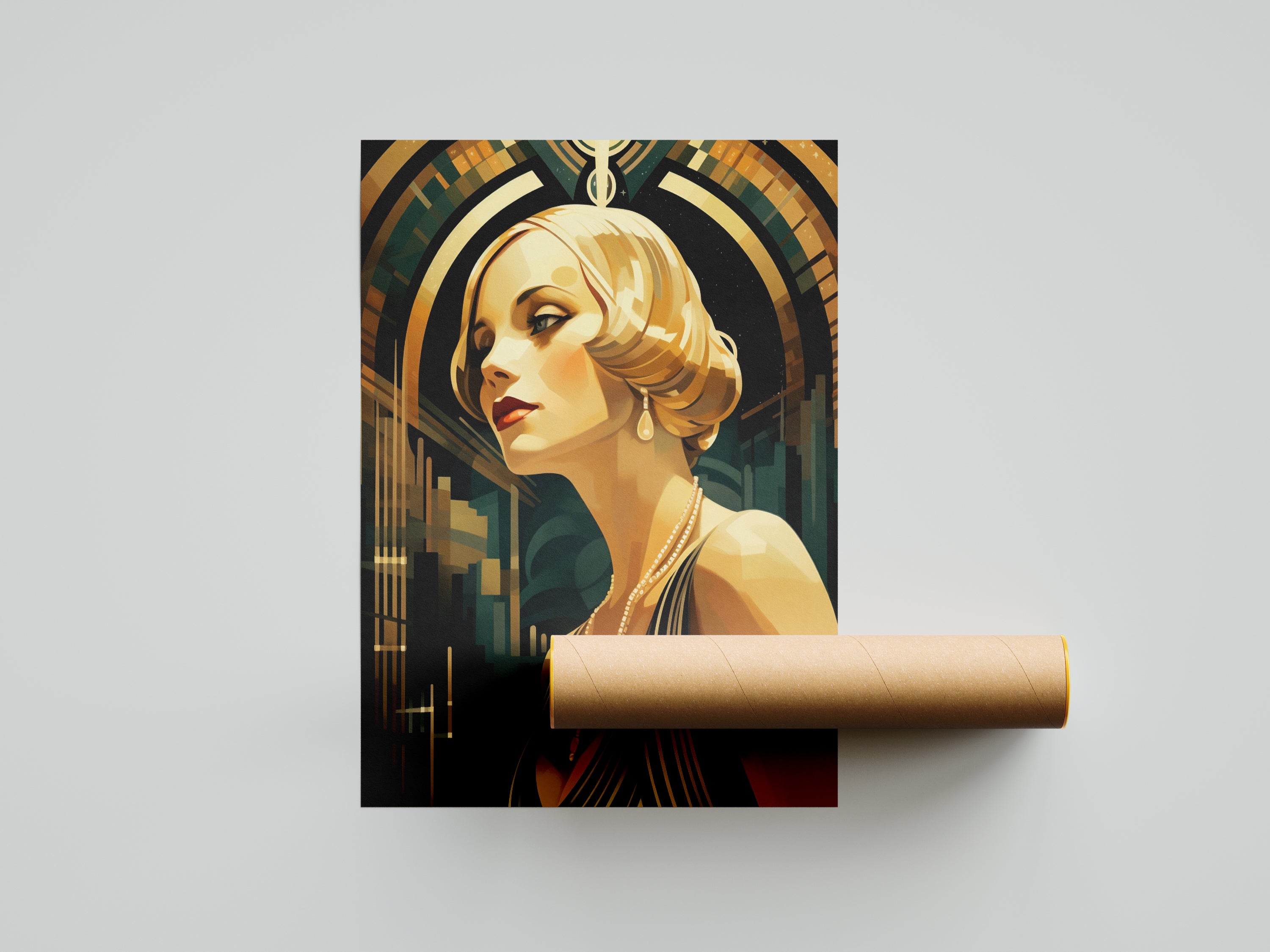 Art Deco Lady 42 Canvas Print: 1920s Style Home Decor Wall Art