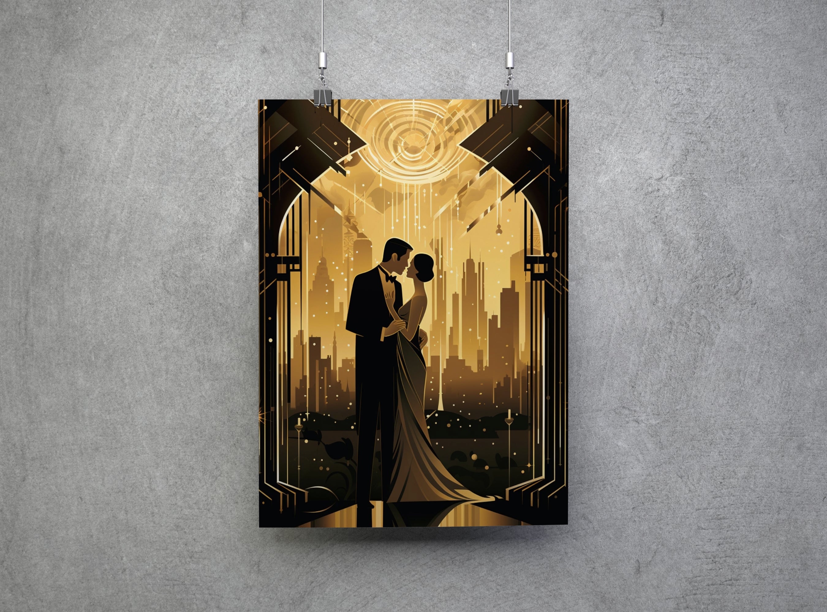 Art Deco Couple 55 Canvas Print: 1920s Style Home Décor Wall Art