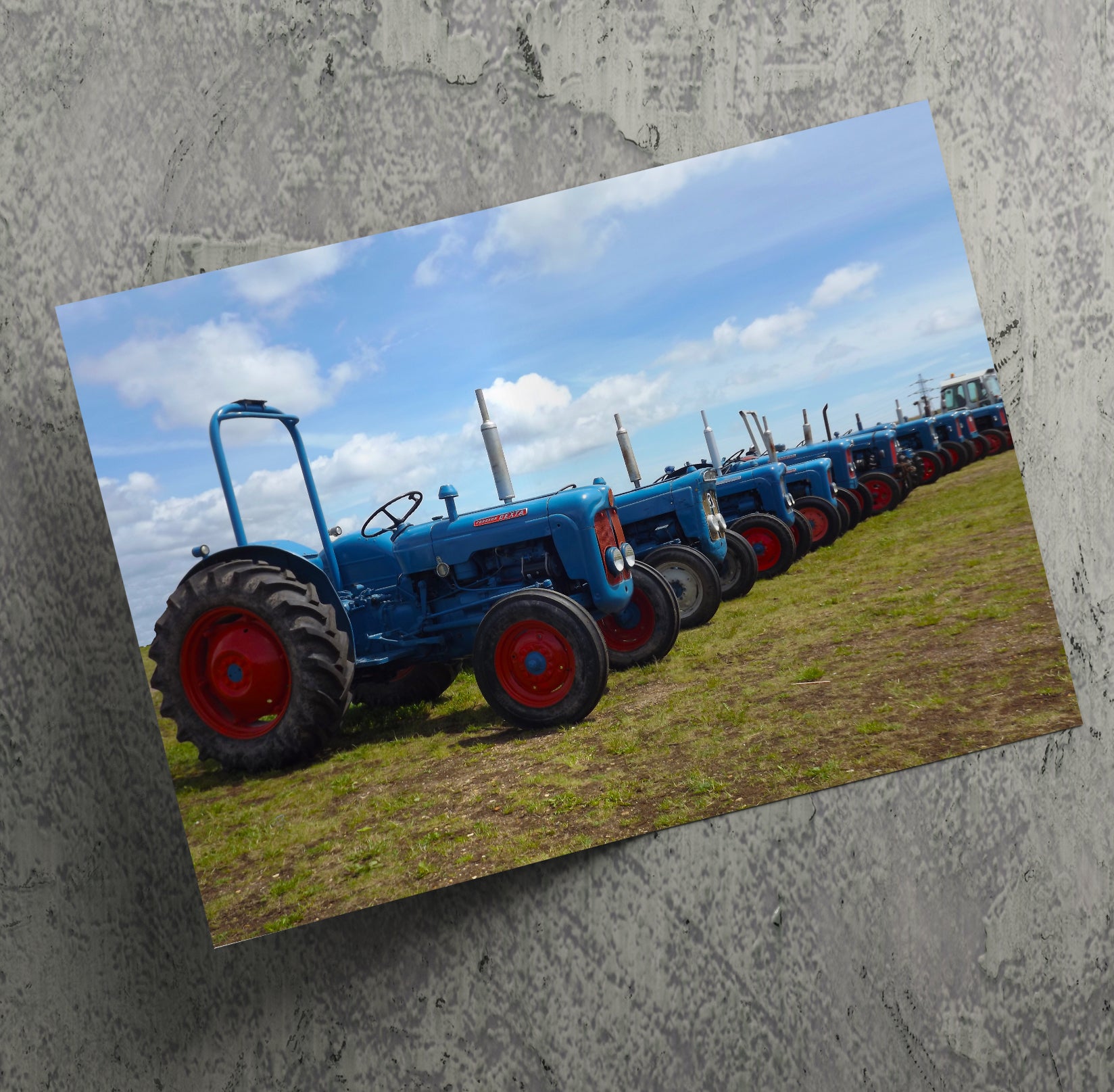 Old Fords Vintage Classic Tractors Wall Art Canvas Print