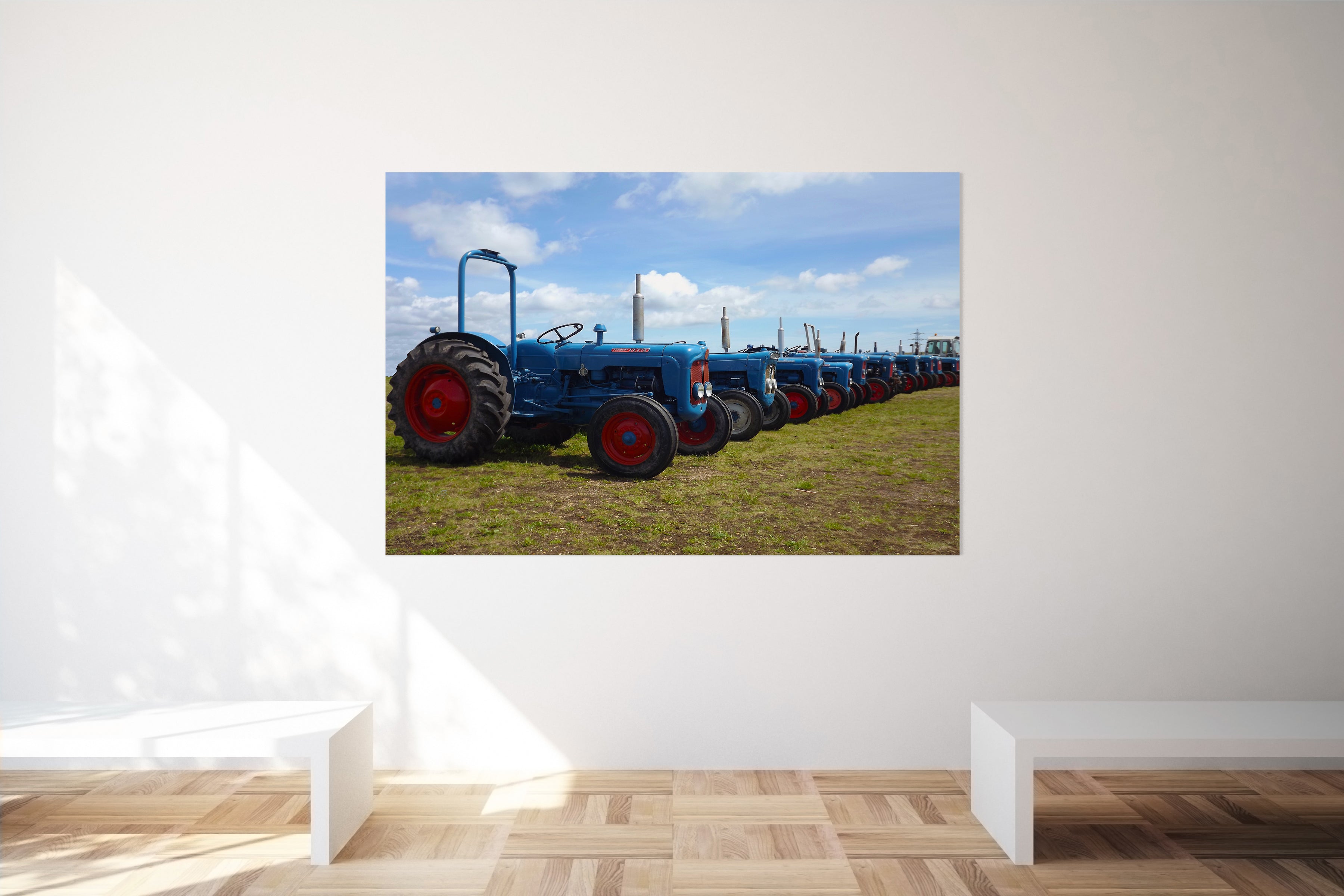 Old Fords Vintage Classic Tractors Wall Art Canvas Print