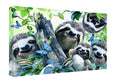 Cute Happy Smiling Sloth Animal Family Canvas Wall Art Print Home Décor Picture