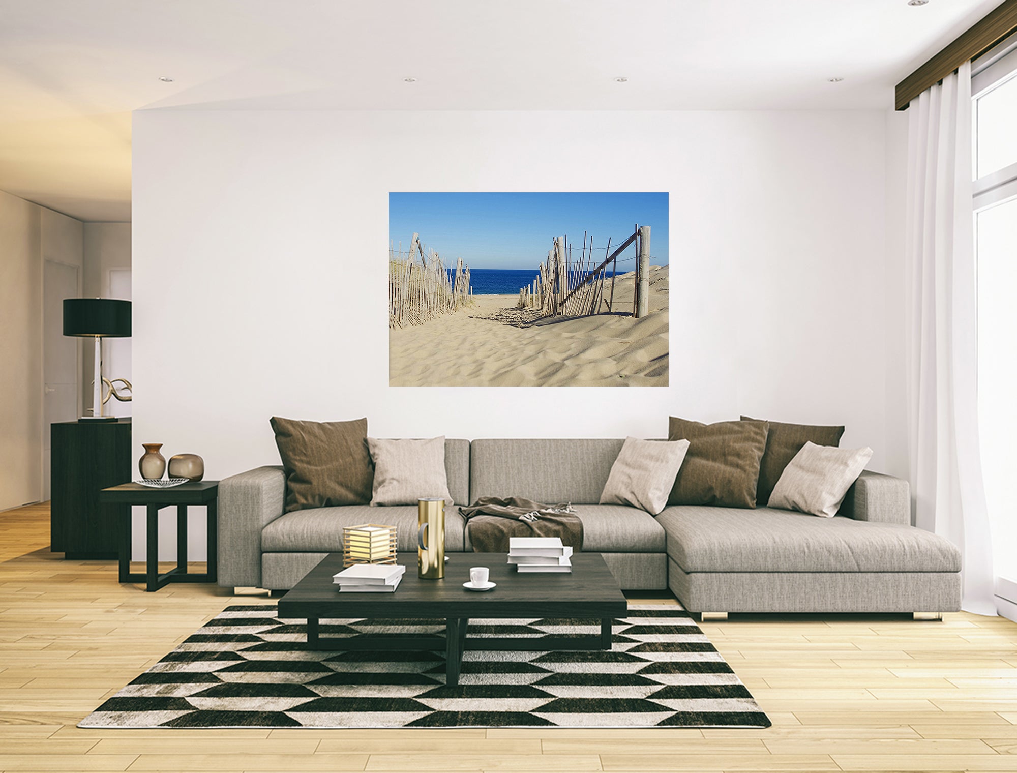 Seascape Beach Sand Dunes Landscape Wall Art