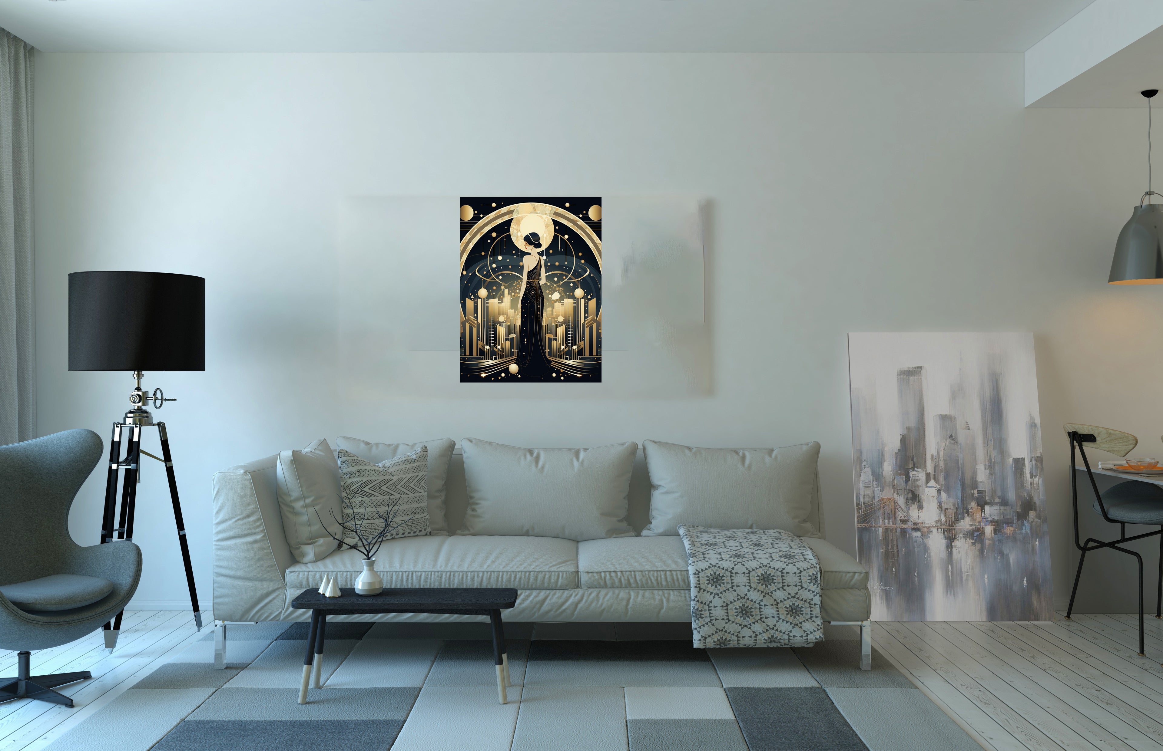 Art Deco Lady 1920's Gatsby Style Canvas Print Wall Art